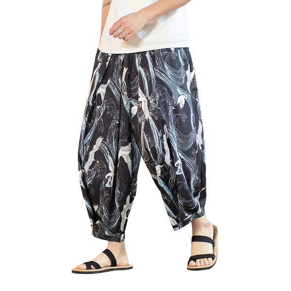 XXXXXL Men Wide Leg Pants Bird Print Loose Chinese Retro Joggers Trousers Men Japan Streetwear Casual Cotton Fisherman Pants 5XL, Black wide leg pants
XXXXXL Men Wide Leg Pants Bird Print Loose Chinese Retro Joggers Trousers Men Japan Streetwear Casual Cotton Fisherman Pants 5XL, Black wide leg pants