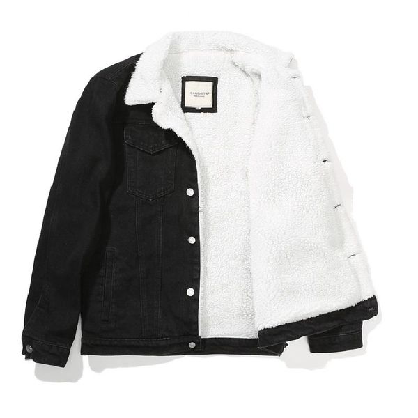 men's jackets winter denim warm fleece lining thick jacket, Black;brown
men's jackets winter denim warm fleece lining thick jacket, Black;brown