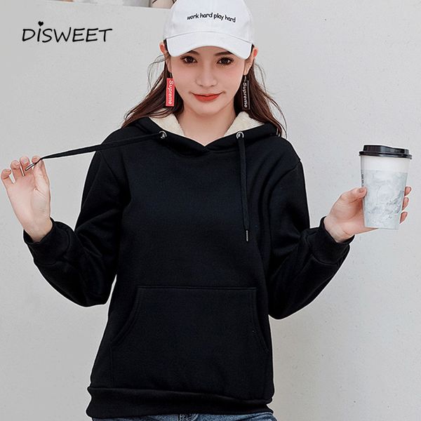 sweatshirts thicken sweatshirts woman with hood simple loose long sleeves solid hoodies women winter slim warm women's plus size, Black
sweatshirts thicken sweatshirts woman with hood simple loose long sleeves solid hoodies women winter slim warm women's plus size, Black