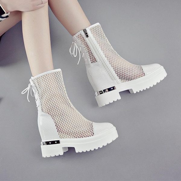 boots 2021 mesh hollow women's summer breathable thick-soled wedges increased short cool, Black
boots 2021 mesh hollow women's summer breathable thick-soled wedges increased short cool, Black