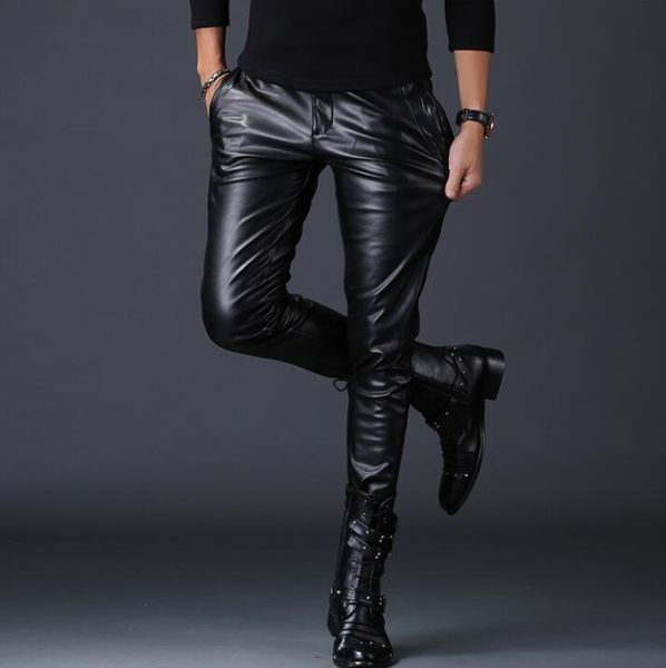 men's pants motorcycle faux leather mens harem windproof personality fashion pu trousers for men pantalon homme autumn winter, Black
men's pants motorcycle faux leather mens harem windproof personality fashion pu trousers for men pantalon homme autumn winter, Black