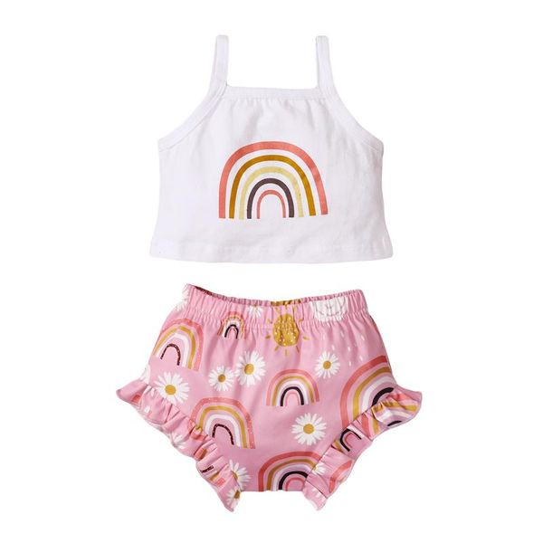 clothing sets focusnorm born summer baby girls outfits rainbow print spaghetti strap vest + ruffled shorts 0-24m, White
clothing sets focusnorm born summer baby girls outfits rainbow print spaghetti strap vest + ruffled shorts 0-24m, White