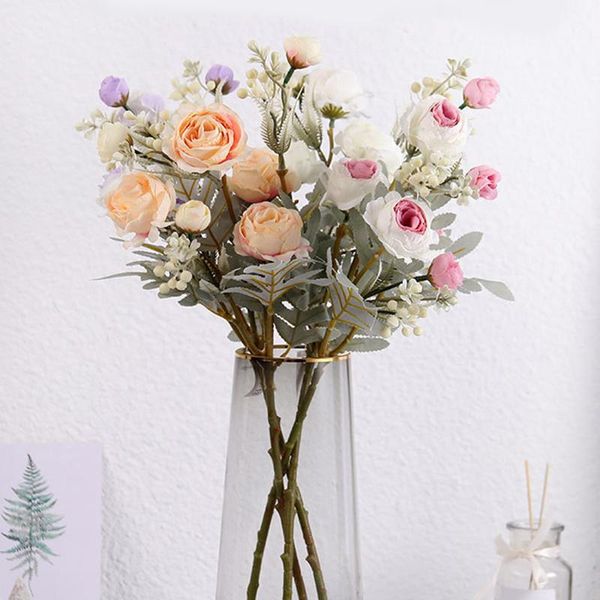 decorative flowers & wreaths a bunch 3 heads artificial roses bouquet silk cloth wedding home diy decoration ornaments indoor realistic fake
decorative flowers & wreaths a bunch 3 heads artificial roses bouquet silk cloth wedding home diy decoration ornaments indoor realistic fake