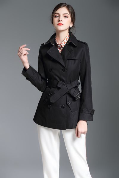 women's trench coats short classic windbreaker waterproof british new high-end english style autumn winter gabadian solid color casual, Tan;black
women's trench coats short classic windbreaker waterproof british new high-end english style autumn winter gabadian solid color casual, Tan;black