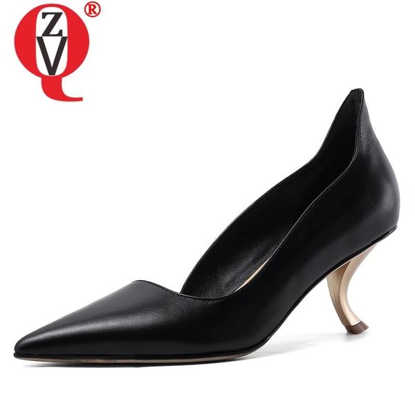 dress shoes zvq spring fashion women pumps outside high heels pointed toe genuine leather party drop size 34-40, Black
dress shoes zvq spring fashion women pumps outside high heels pointed toe genuine leather party drop size 34-40, Black
