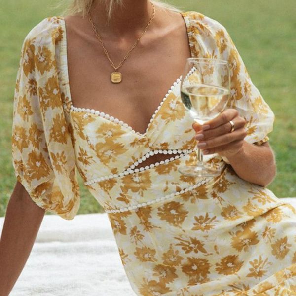 casual dresses 2021 sunflower dress patchwork beach open back female elegant festival v collar fringe hem hollow picnic, Black;gray 
casual dresses 2021 sunflower dress patchwork beach open back female elegant festival v collar fringe hem hollow picnic, Black;gray