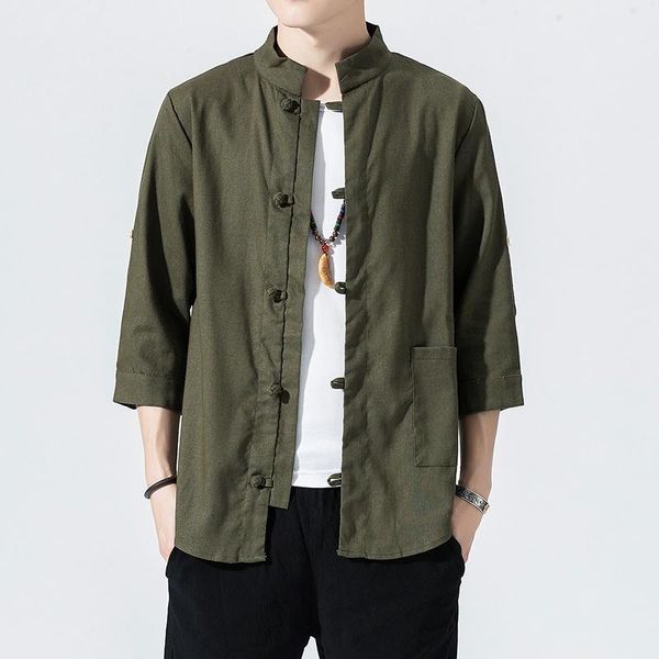 ethnic clothing 2021 men's chinese style cotton linen shirts male vintage 3/4 sleeves casual shirt solid color china 30708, Red
ethnic clothing 2021 men's chinese style cotton linen shirts male vintage 3/4 sleeves casual shirt solid color china 30708, Red