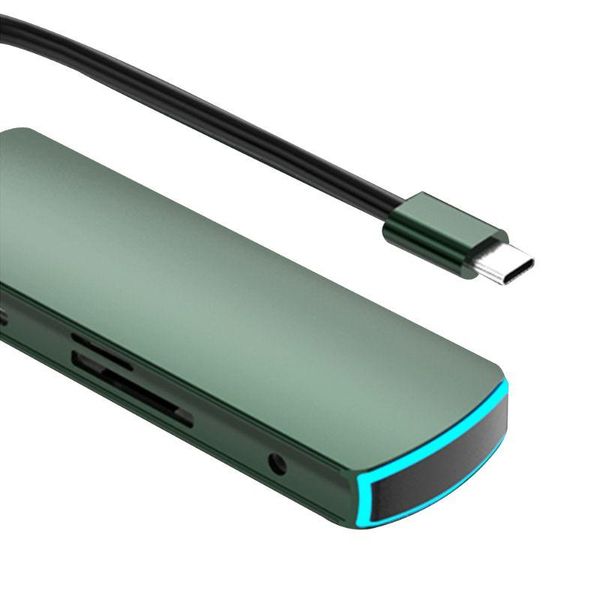 hubs 8 in 1 multifunction usb c hub aluminum usb3.0 splitter switcher indicator light 667c
hubs 8 in 1 multifunction usb c hub aluminum usb3.0 splitter switcher indicator light 667c