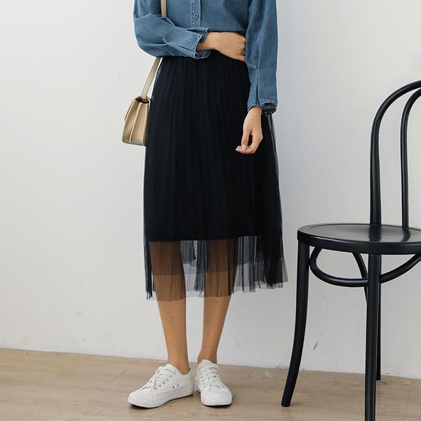 skirts women's casual ladies kawaii ulzzang high waist solid color mesh pleated tulle skirt female vintage clothing for women, Black
skirts women's casual ladies kawaii ulzzang high waist solid color mesh pleated tulle skirt female vintage clothing for women, Black