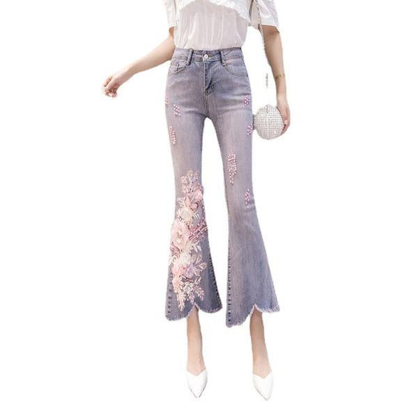 women's jeans 2021 blue flare pants womens fashion flowers applique denim high waist stretch skinny for women trousers
women's jeans 2021 blue flare pants womens fashion flowers applique denim high waist stretch skinny for women trousers