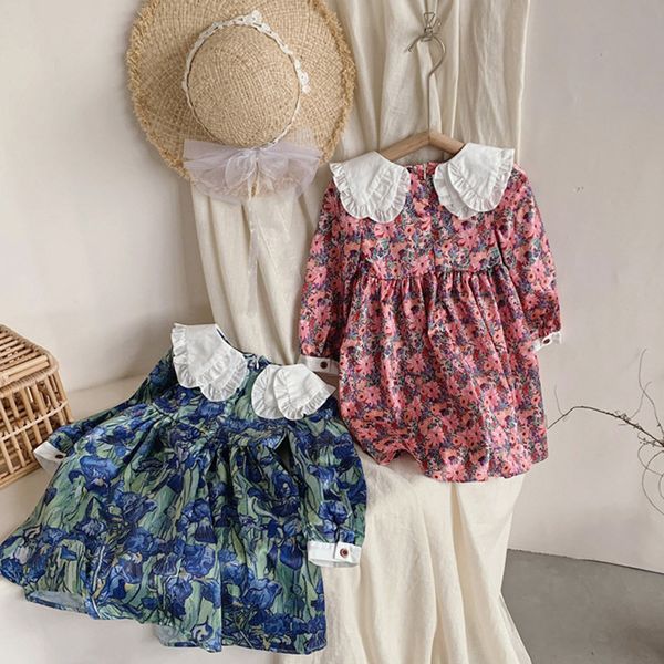 new 2021 spring kids clothes floral printed baby girls princess dress korean style smooth satin children dress, Red;yellow
new 2021 spring kids clothes floral printed baby girls princess dress korean style smooth satin children dress, Red;yellow