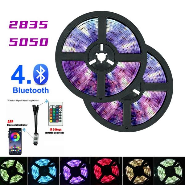 bluetooth led strips light luces rgb 2835 flexible lamp tape ribbon with diode home decoration 5m 7.5m 10m 20m
bluetooth led strips light luces rgb 2835 flexible lamp tape ribbon with diode home decoration 5m 7.5m 10m 20m