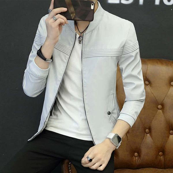 men's jackets nice men brand jacket fashion slim youth black gray blue sports stand collar baseball, Black;brown
men's jackets nice men brand jacket fashion slim youth black gray blue sports stand collar baseball, Black;brown