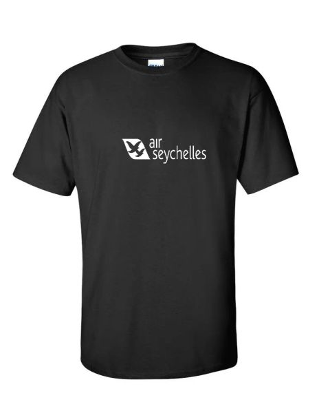 air seychelles white vintage logo seychellois airline black cotton t-shirt, White;black
air seychelles white vintage logo seychellois airline black cotton t-shirt, White;black
