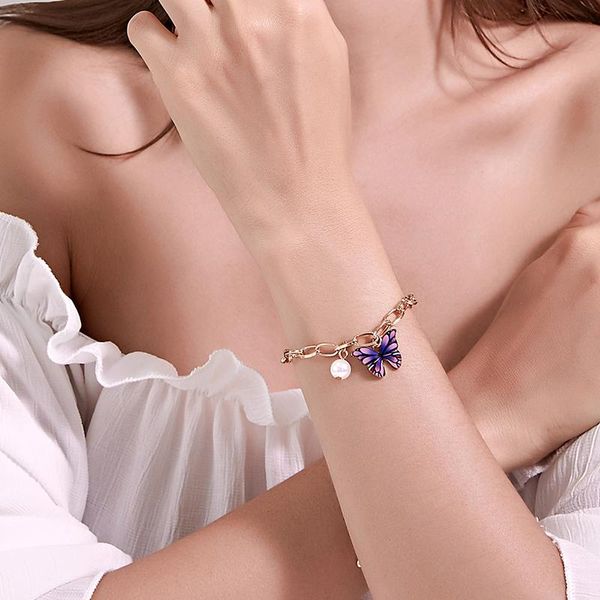 link, chain fantasy colorful butterfly bracelets for women ladies simulated pearl animal pendants bracelet female gold chains jewelry gifts, Black
link, chain fantasy colorful butterfly bracelets for women ladies simulated pearl animal pendants bracelet female gold chains jewelry gifts, Black