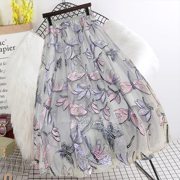 sequins embroidery dragonfly women skirts mesh pleated summer elegant ladies elastic waist, Black
sequins embroidery dragonfly women skirts mesh pleated summer elegant ladies elastic waist, Black