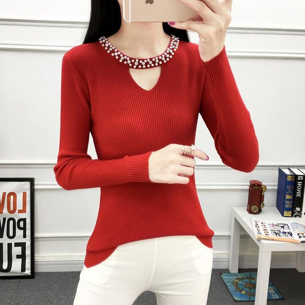 women's sweaters 2021 women pearls beading v neck pullovers ladies knitted sweater spring female long sleeve jumper casual truien, White;black
women's sweaters 2021 women pearls beading v neck pullovers ladies knitted sweater spring female long sleeve jumper casual truien, White;black