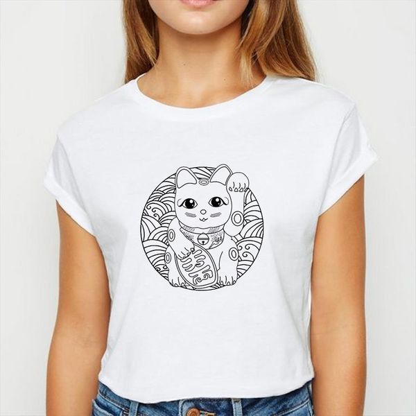 loose plutus cat easy women t shirts matching spring summer vintage printing design white o collar
loose plutus cat easy women t shirts matching spring summer vintage printing design white o collar