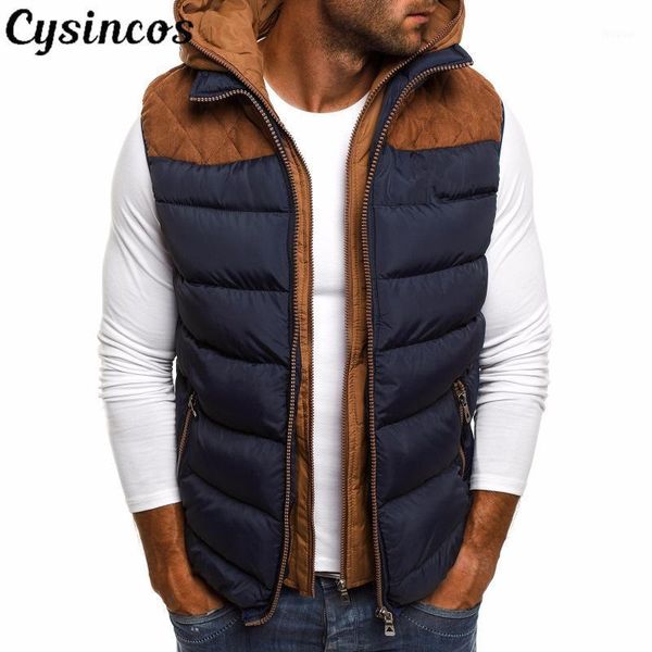 men's vests cysincos 2021 winter coat vest men warm sleeveless jacket casual waistcoat cotton hooded down, Black;white
men's vests cysincos 2021 winter coat vest men warm sleeveless jacket casual waistcoat cotton hooded down, Black;white