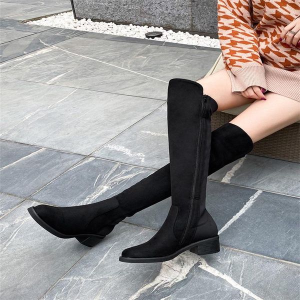 boots women's over knee autumn and winter plush slim high elastic fashion thick heel knight temperament, Black
boots women's over knee autumn and winter plush slim high elastic fashion thick heel knight temperament, Black