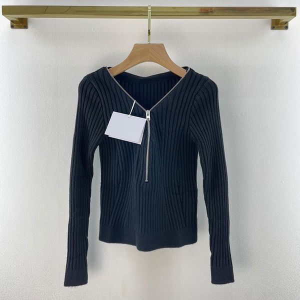 women's sweaters solid black fashion knit wool slim zipper sweater women v-neck long sleeve elegant ribbed jumper lady 2021 aut, White;black
women's sweaters solid black fashion knit wool slim zipper sweater women v-neck long sleeve elegant ribbed jumper lady 2021 aut, White;black