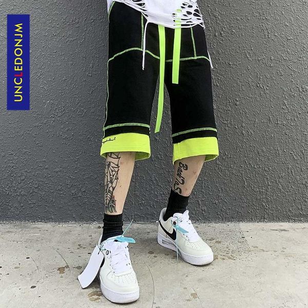 men's shorts uncledonjm colour block designer men hip hop sweat loose knee length running for summer uk2112, White;black
men's shorts uncledonjm colour block designer men hip hop sweat loose knee length running for summer uk2112, White;black