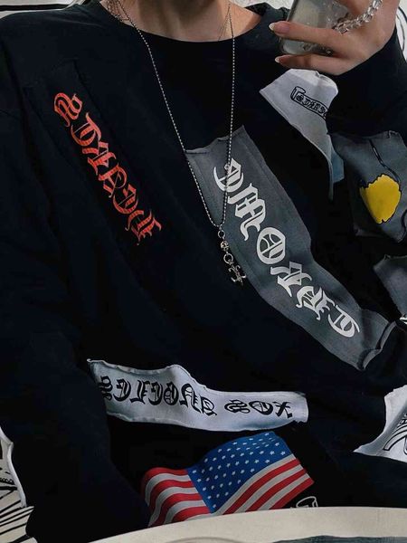 design clothing correct version autumn crowe color painting printing creative letter knitted round neck long sleeve loose black women's
design clothing correct version autumn crowe color painting printing creative letter knitted round neck long sleeve loose black women's