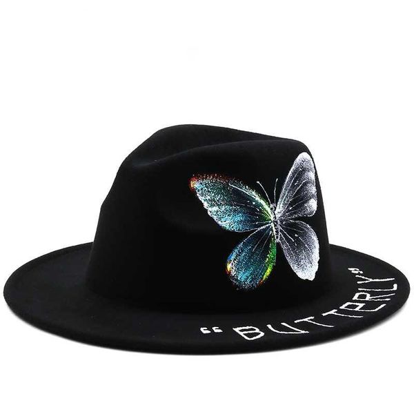 wide brim hats hand painted women men wool fedora hat gentleman elegant lady winter autumn jazz panama sombrero cap, Blue;gray
wide brim hats hand painted women men wool fedora hat gentleman elegant lady winter autumn jazz panama sombrero cap, Blue;gray
