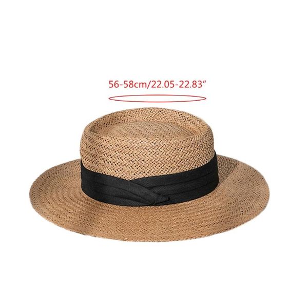 wide brim hats summer woven straw sun hat flat ribbon boho panama boater beach, Blue;gray
wide brim hats summer woven straw sun hat flat ribbon boho panama boater beach, Blue;gray
