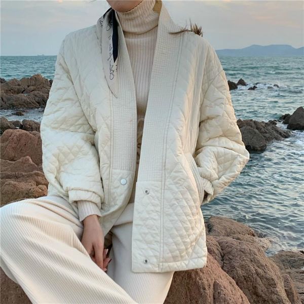 women winter v neck short white coat jacket oversize cotton parkas button up warm overcoat full sleeve outerwear women's down, Black
women winter v neck short white coat jacket oversize cotton parkas button up warm overcoat full sleeve outerwear women's down, Black