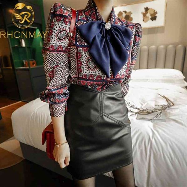 women's autumn 2 pieces sets sweet long sleeve bow print + black leather high waist a-line skirt simple work occupation 210520, White
women's autumn 2 pieces sets sweet long sleeve bow print + black leather high waist a-line skirt simple work occupation 210520, White
