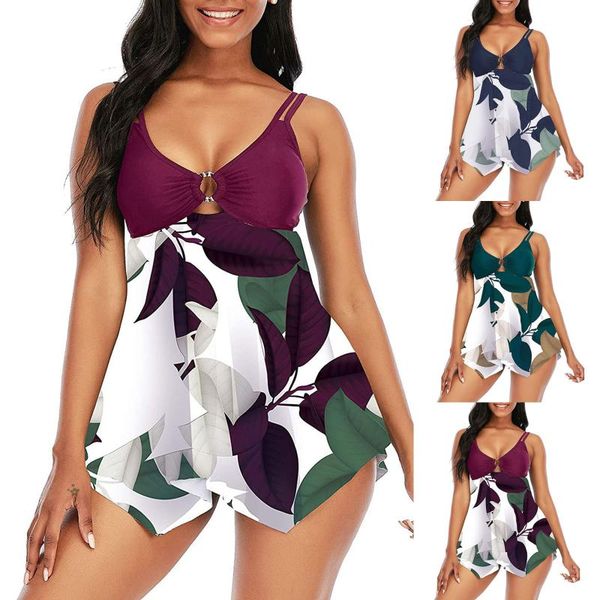 women's swimwear patchwork printed split swimsuit bikini covers the belly and looks thin conservative oversize beach, White;black
women's swimwear patchwork printed split swimsuit bikini covers the belly and looks thin conservative oversize beach, White;black