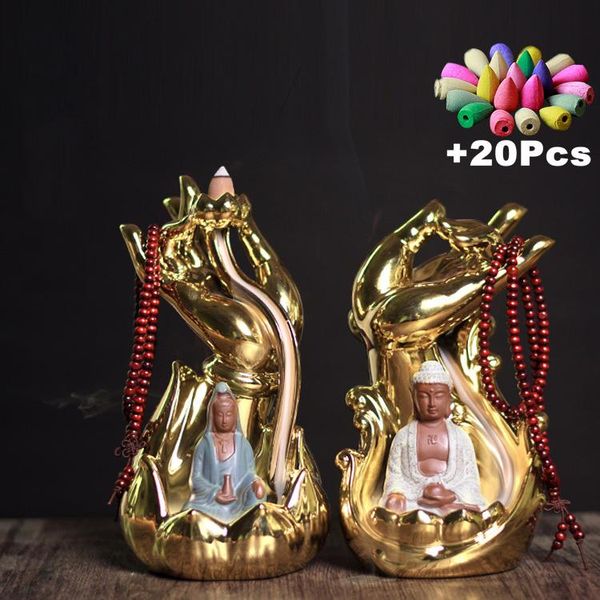 fragrance lamps gift 20incense cones thailand buddha incense burner hand lotus backflow zen garden table office yoga decor
fragrance lamps gift 20incense cones thailand buddha incense burner hand lotus backflow zen garden table office yoga decor