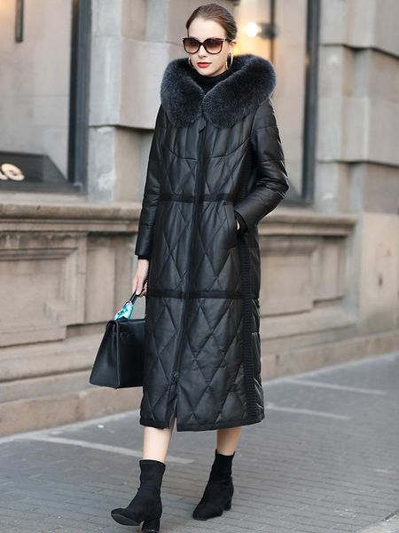 women's leather & faux black coat autumn winter fur sheepskin down long hooded outerwear casual trench
women's leather & faux black coat autumn winter fur sheepskin down long hooded outerwear casual trench