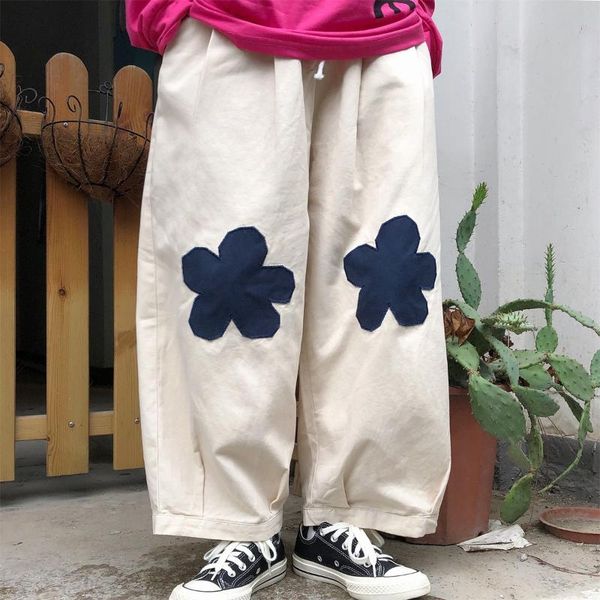 women's pants & capris spring flower cloth loose casual trousers tooling patch embroidery nine points wide leg, Black;white
women's pants & capris spring flower cloth loose casual trousers tooling patch embroidery nine points wide leg, Black;white
