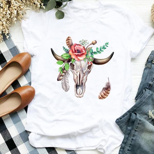 heifer cow floral flower womens t shirts short sleeve print casual tee female shirt clothes graphic, White
heifer cow floral flower womens t shirts short sleeve print casual tee female shirt clothes graphic, White