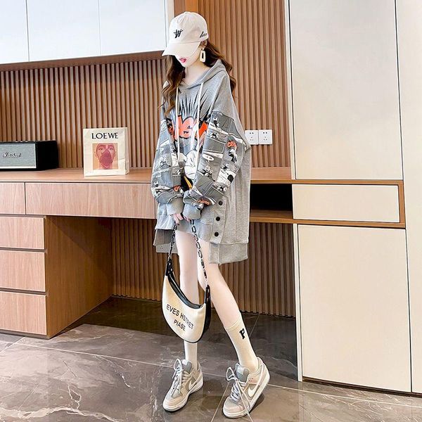 women's hoodies & sweatshirts casual printed long-sleeved women thin 2021 autumn design niche loose hooded pullover kawaii clothes fash, Black
women's hoodies & sweatshirts casual printed long-sleeved women thin 2021 autumn design niche loose hooded pullover kawaii clothes fash, Black