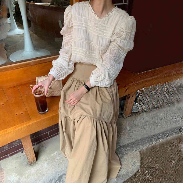 dress korean style women outfits sleeve blouses and high waist long pleated skirt two piece autumn winter pwgo pgs7, Black;gray
dress korean style women outfits sleeve blouses and high waist long pleated skirt two piece autumn winter pwgo pgs7, Black;gray