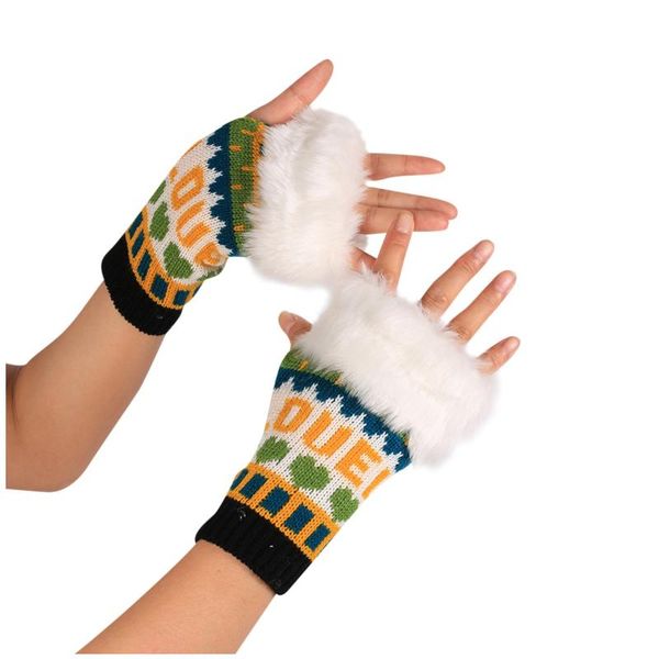 sports gloves winter fashion women knitted arm fingerless warm print soft mitten daily casual accessories, Black
sports gloves winter fashion women knitted arm fingerless warm print soft mitten daily casual accessories, Black