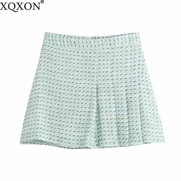 skirts women 2021 chic fashion pleated tweed check mini skirt vintage high waist back zipper female mujer, Black
skirts women 2021 chic fashion pleated tweed check mini skirt vintage high waist back zipper female mujer, Black