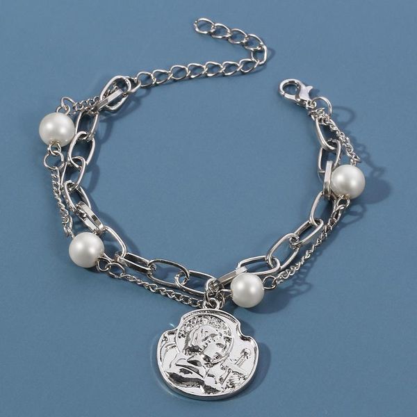 punk hip-hop harajuku thick chain bracelet charm imitation pearl multilayer relief armband couple jewelry link,, Black
punk hip-hop harajuku thick chain bracelet charm imitation pearl multilayer relief armband couple jewelry link,, Black