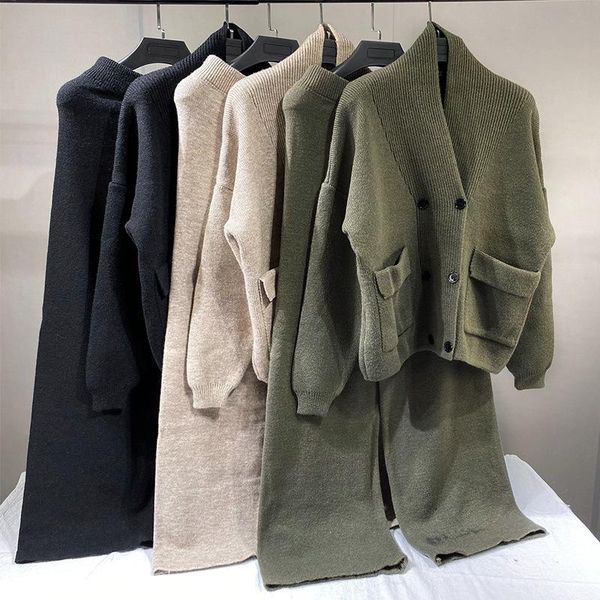 women's two piece pants vintage green color oversized women knitted tracksuits sweater harem 2 warm set 5084, White
women's two piece pants vintage green color oversized women knitted tracksuits sweater harem 2 warm set 5084, White