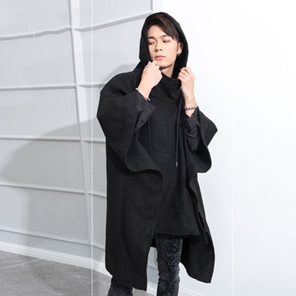 wool vintage m-4xl man's bat-style coat-shawl student winter coat with dark hood long section 7s4a, Black
wool vintage m-4xl man's bat-style coat-shawl student winter coat with dark hood long section 7s4a, Black