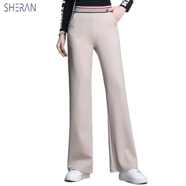 women's pants & capris sheran 2021 long wide leg high waist women fashion broeken woman trousers casual loose summer flare, Black;white
women's pants & capris sheran 2021 long wide leg high waist women fashion broeken woman trousers casual loose summer flare, Black;white