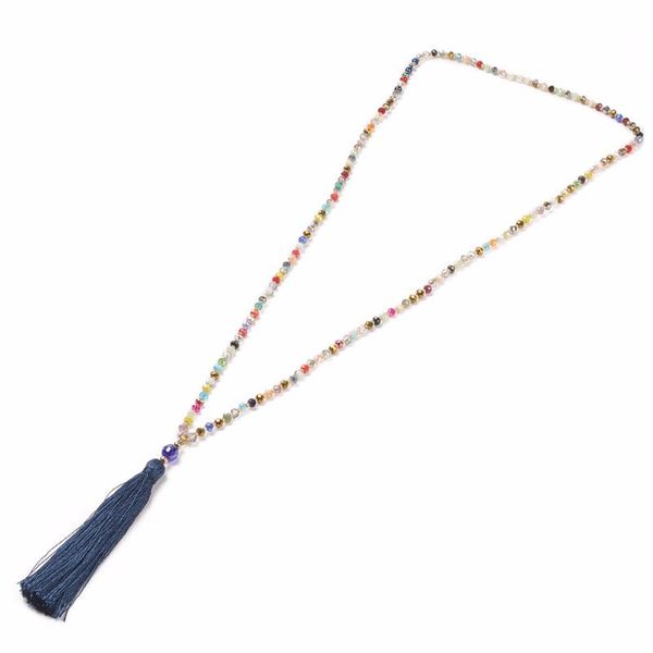 pendant necklaces 4 mm glass colorful beads bohemia style tassel pure handmade sweater women necklace, Silver
pendant necklaces 4 mm glass colorful beads bohemia style tassel pure handmade sweater women necklace, Silver