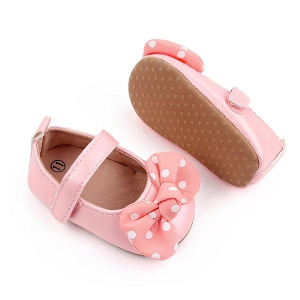 first walkers cute baby shoes with bow spring summer dot girl princess soft sole non slip infant toddler kids