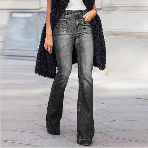 women's jeans 2021 fashion casual plus size slim patch pockets thin high-waist flared pants, Blue
women's jeans 2021 fashion casual plus size slim patch pockets thin high-waist flared pants, Blue