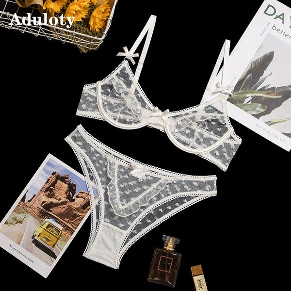 aduloty 2021 new polka dot lace mesh thin section see-through sling erotic lingerie underwire gather bra and panty set, Black;white
aduloty 2021 new polka dot lace mesh thin section see-through sling erotic lingerie underwire gather bra and panty set, Black;white