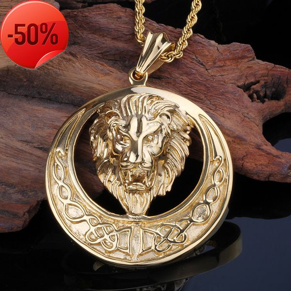 trendy new sun style cool titanium steel pendant fashion men's gold lion pendant, Silver
trendy new sun style cool titanium steel pendant fashion men's gold lion pendant, Silver