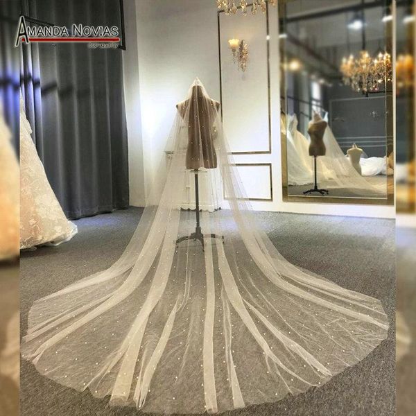 bridal veils pearls wedding luxury long veil 3*4 sizes, no comb, Black 
bridal veils pearls wedding luxury long veil 3*4 sizes, no comb, Black